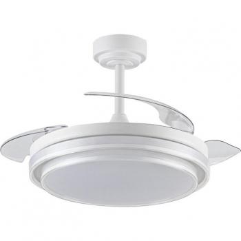 Ventilador de Techo LED Plegable Mesina Blanco con Luz Regulable CCT Dim (72W)