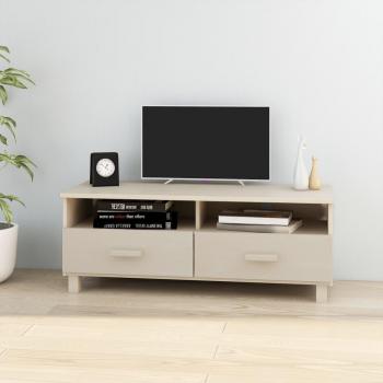 Mueble TV HAMAR madera de pino maciza marrón miel 106x40x40 cm