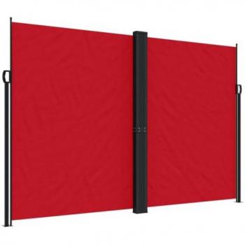 Toldo lateral retráctil 220x1000 cm color negro, crema, azul y rojo, resistente al agua y rayos UV, ideal para jardín, patio y balcón