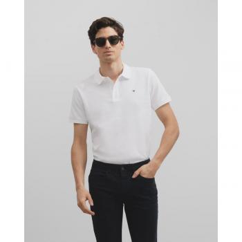 Polo de hombre blanco manga corta