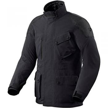 REV'IT! Chaqueta de Moto Denver H2O Negra - Chaqueta textil de motocicleta, impermeable, color negro, talla 2XL