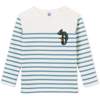 Petit Bateau BEZARD, Top de Manga Larga para Niños, Gris