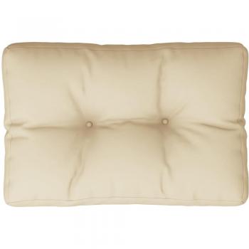 Cojín para sofá de palets de tela beige 60x40x12 cm