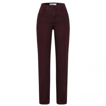 Brax Style Carola Regular Fit 5-Pocket Trousers in Dark Red, Size 46