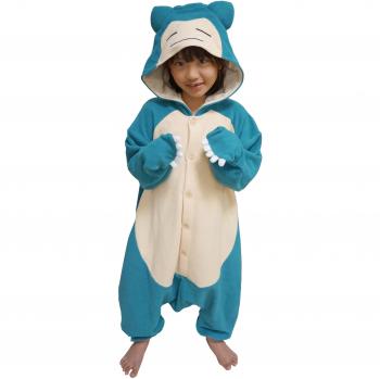 Pokémon Snorlax Kids Kigurumi - Character Onesie, Soft Fleece Fabric, Hooded Design, Zipper Closure, Cozy and Warm for Kids, Suitable for Sleepovers and Costumes