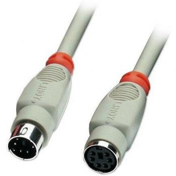 Lindy 10m PS/2 Keyboard/Mouse Extension Cable - Grey