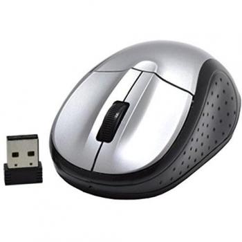 KL Tech 3D - Ratón óptico inalámbrico, plateado