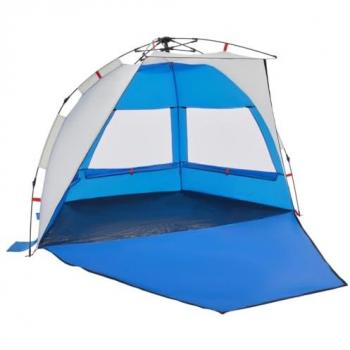 Tienda de playa 2 personas impermeable apertura rápida azul