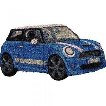 Paillasson Original Antideslizante en Forma de Coche Mini Azul 40x75 cm