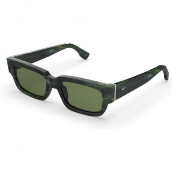 Retrosuperfuture 19J Rome Col. Turtle Unisex Squadrata Verde Sunglasses - Vintage Roma Tortoise Green, Size: 54 MM
