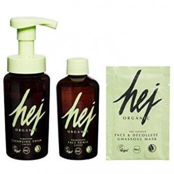 hej Organic The Cleanser – 150 ml Cleansing Foam, 150 ml Face Tonic, 10 g ghas Soul, natural Maquillaje Vegano, Bio, natural