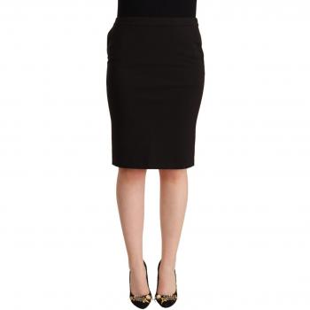 Gianfranco Ferré Black Straight Pencil Cut Knee Length Skirt - IT40|S, Elegant Black Pencil Skirt Knee-Length, Female, Size: XS