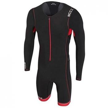 Huub Core - Traje de Manga Completa para Hombre, Hombre, Traje, COREFSTS, Negro/Rojo, S