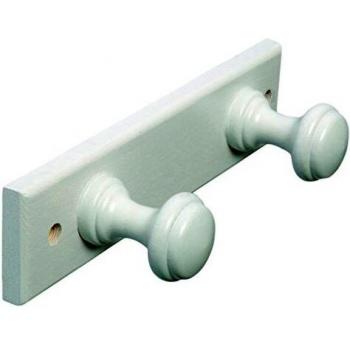 Brinox Perchero, Pino, Lacado Blanco, 22x5.5x7.4 cm
