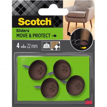 Patines protectores antideslizantes Scotch para clavar Ø22 mm