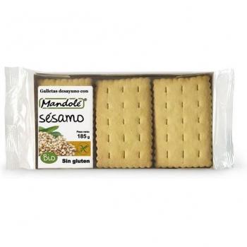 Mandole Galletas de Desayuno con Sésamo Sin Gluten Bio 160g-185g