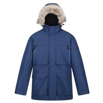 Regatta Men's Water-repellent Volter Waterproof Insulated Parka Heated Jacket Admiral Blue, Size: L