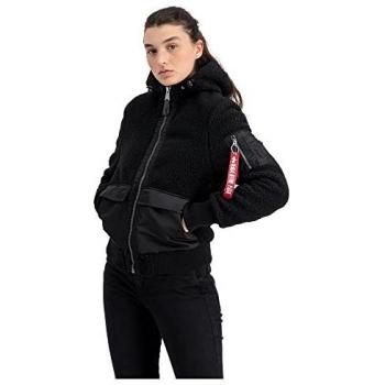 Alpha Industries Women's Zip-Up Hooded Bomber Jacket