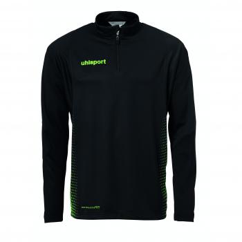 uhlsport Score Zip Chándal con Cremallera 1/4, Hombre, Negro/Verde Fluor, 128