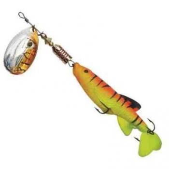 Zebco Minnow Flyer peso: 3 G Combinación de goma y spinner naranja/amarillo