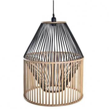 Lámpara de Techo Marrón Negro Madera Bambú 50 W 43 x 43 x 53 cm