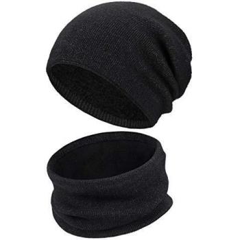 Wmcaps Conjunto de Bufanda y Gorro, Grueso Punto Calentar Beanie Sombrero Gorras y Bufanda de Suave Invierno para Hombre Mujer Corriendo Bicicleta Excursionismo Deportes