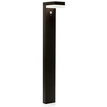 Bolardo LED Solar Chioma con Sensor de Movimiento, Acero Inoxidable, Moderno, Gris