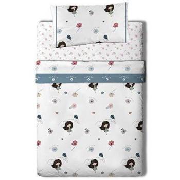 Anekke Sky - Juego de sábanas 3 Piezas para Cama de 105