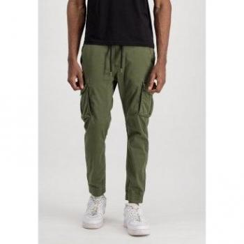 Alpha Industries Men's Cotton Twill Jogger Pants - Dark Olive Green