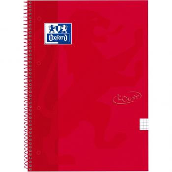 Cuaderno Espiral Touch Vivos Tapa Extradura Folio Oxfordo Carmin