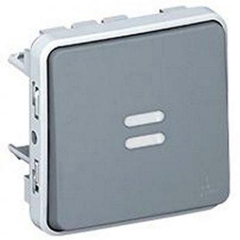 Legrand plexo - Conmutador luminoso e/s plexo 10ax gris
