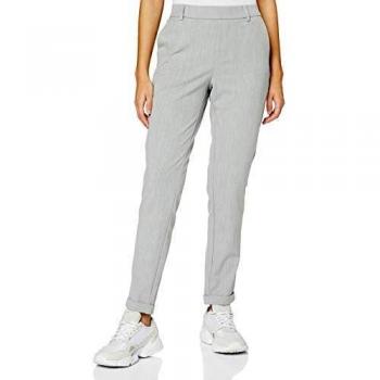 Vero Moda Women's Tailored Loose Fit Trousers - Light Grey Melange
