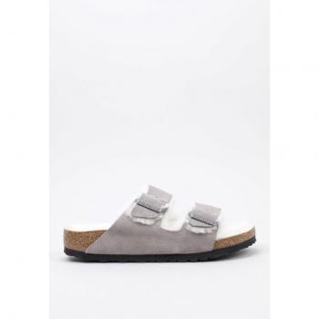 Birkenstock Arizona Fur 37 Gris con forro de lana