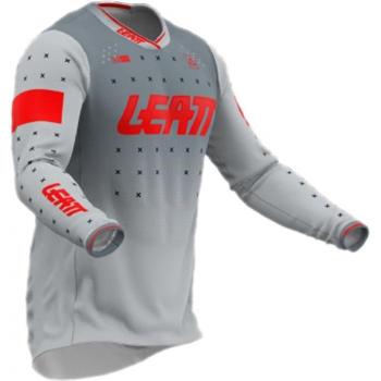 Leatt Camiseta de Cross Moto 4.5 Lite Forja - Maillot de motocross, modelo 2024, color gris y rojo, ligero, diseñado para ofrecer comodidad y protección en la práctica del motocross