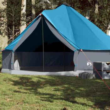 8-Person Waterproof Family Tipi Tent - Blue