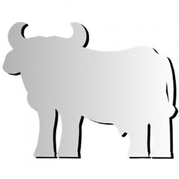 Henbea- Espejo Infantil acrílico Animales Vaca, 65x50cms