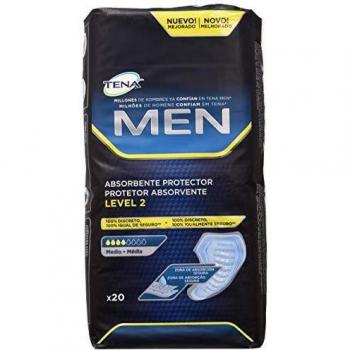 TENA Men Level 2 Absorbent Protectors for Men, 20 units