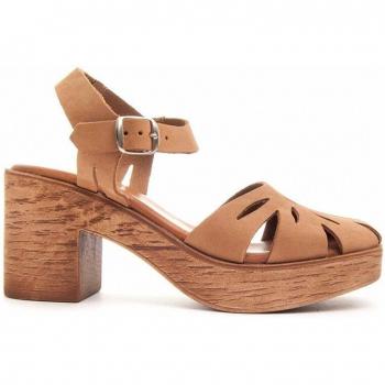 Sandalia de Mujer WIKERS MOOREA BROWN en Piel con Detalles Elegantes