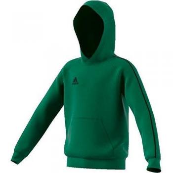adidas Core 18 Hoody Sudadera con Capucha, Niños, Bold Green/Black, 176