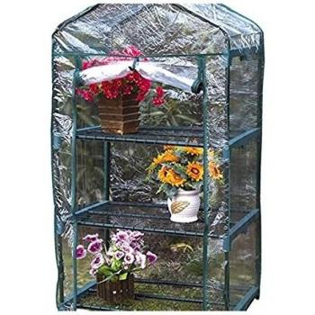 Invernadero Brixo con 3 Estantes de Acero 69x49x130 cm