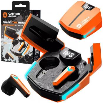 Auriculares Gaming Inalámbricos Canyon Doublebee GTWS-2 Naranja