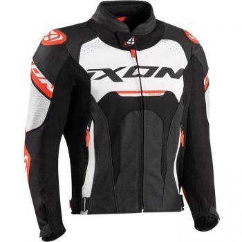 Ixon Chaqueta de Moto Jackal Negro-Blanco-Rojo 3XL