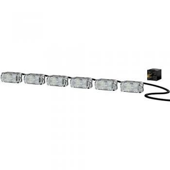 Juego de luces LED para circulación diurna HELLA 2PT 980 789-911 - Rectangulares, 24V, SAE, glasklar, con cable de 2800mm