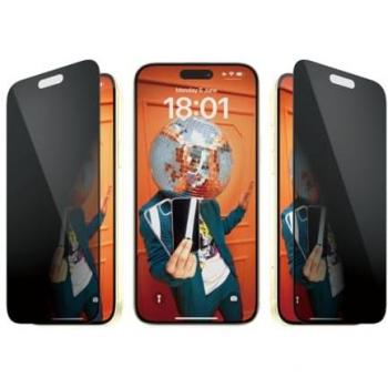 Protector de Pantalla PanzerGlass Privacy para iPhone 15 Plus Ultra-Wide Fit