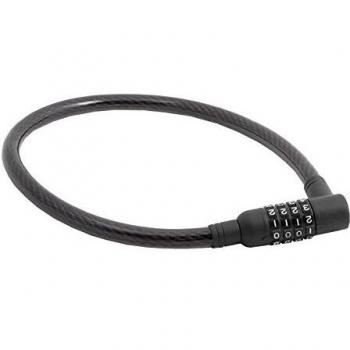 Cable de cifrado de bicicletas ACL-69 700mm Cable de acero 15 mm Universal negro