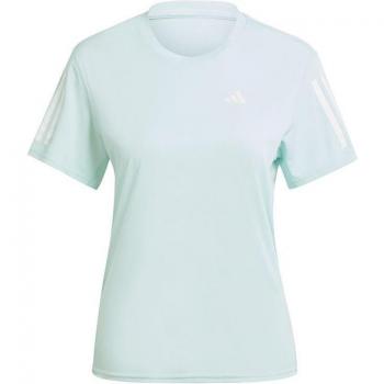 Camiseta de Running Adidas W Own The Run Aqua - Diseñada para Brindar Comodidad y Estilo en Carreras de Distancias Variadas