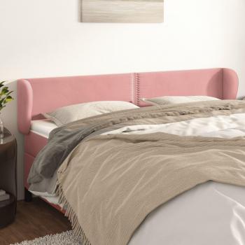Cabecero de terciopelo rosa 203x23x78/88 cm Vidaxl Rosa