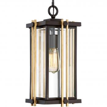 Farol ligero de cadena mediana Elstead Goldenrod - acabado bronce, E27