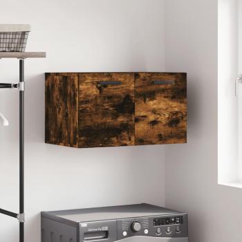 Armario de pared madera ingeniería roble ahumado 60x36,5x35 cm