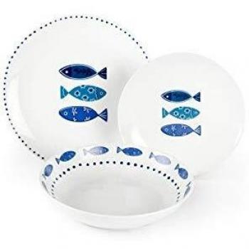 Brunch Time Set Vajilla 18 Uds. Ocean Blanco/Cielo